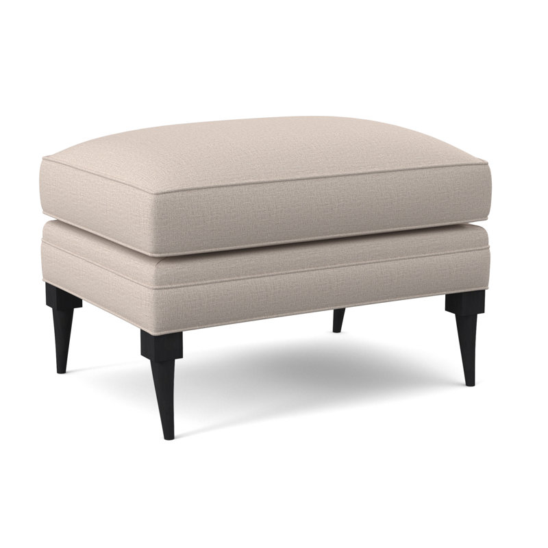 Perry Ottoman, Espresso, Elise Linen