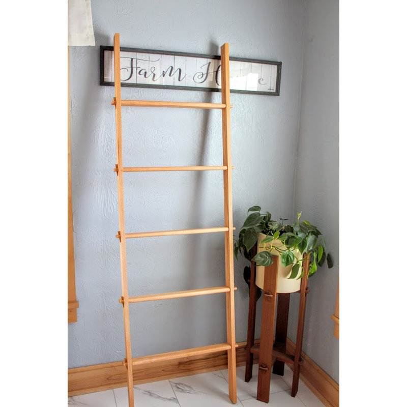 Solid Oak Blanket Ladder