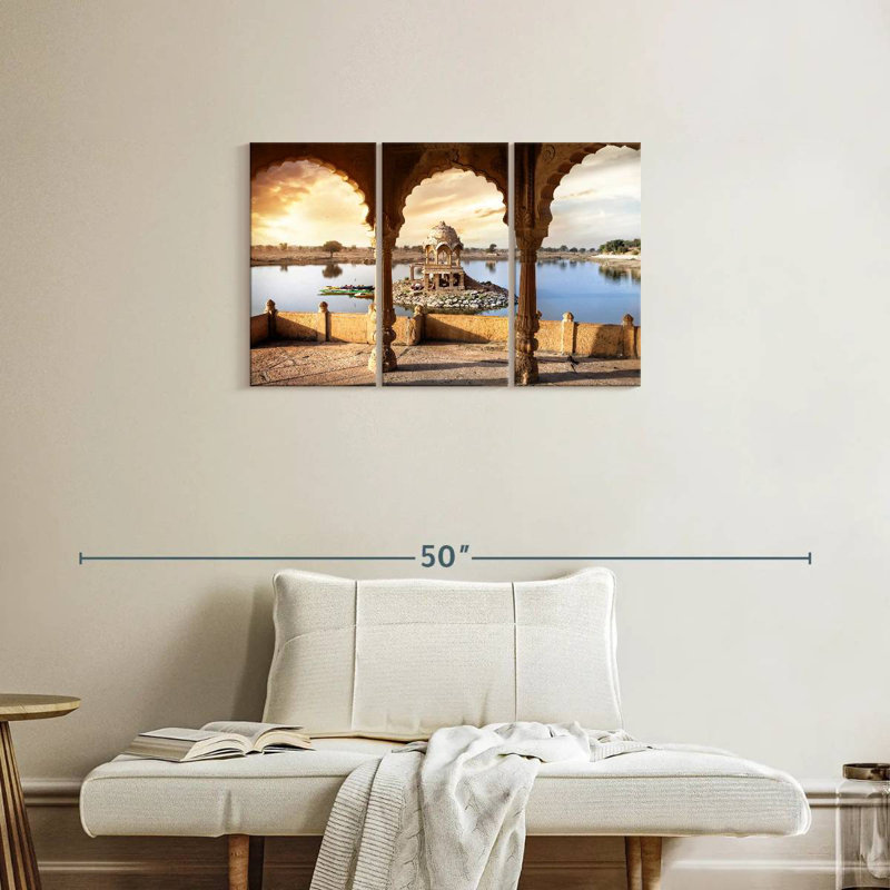 Adella Gadi Sagar Temple, 20" H x 33" W