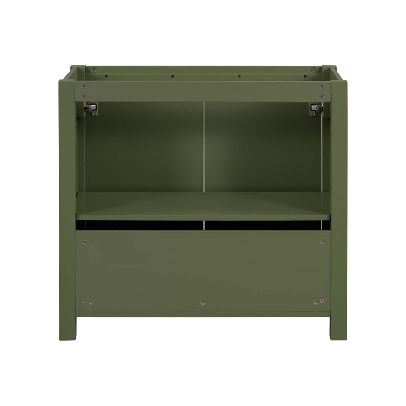 Meuble-lavabo 36 po avec tablettes réglables, Vert