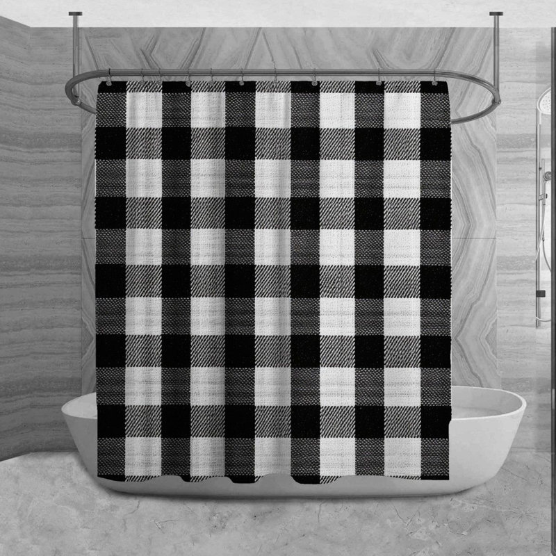 Rideau de douche Zeina Gingham, H 84 po x l 70 po