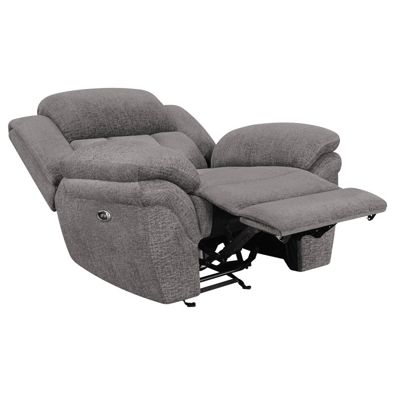 Charcoal Upholstered Power Glider Recliner