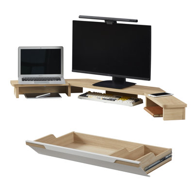 Alburga 10cm H x 135.9cm W K3141 Standing Desk Accessory Set