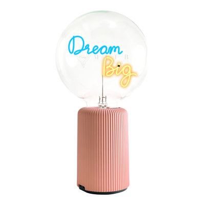 Ampoule DREAM BIG bleu / ambre avec base de lampe de table PORTABLE Pop Nomad