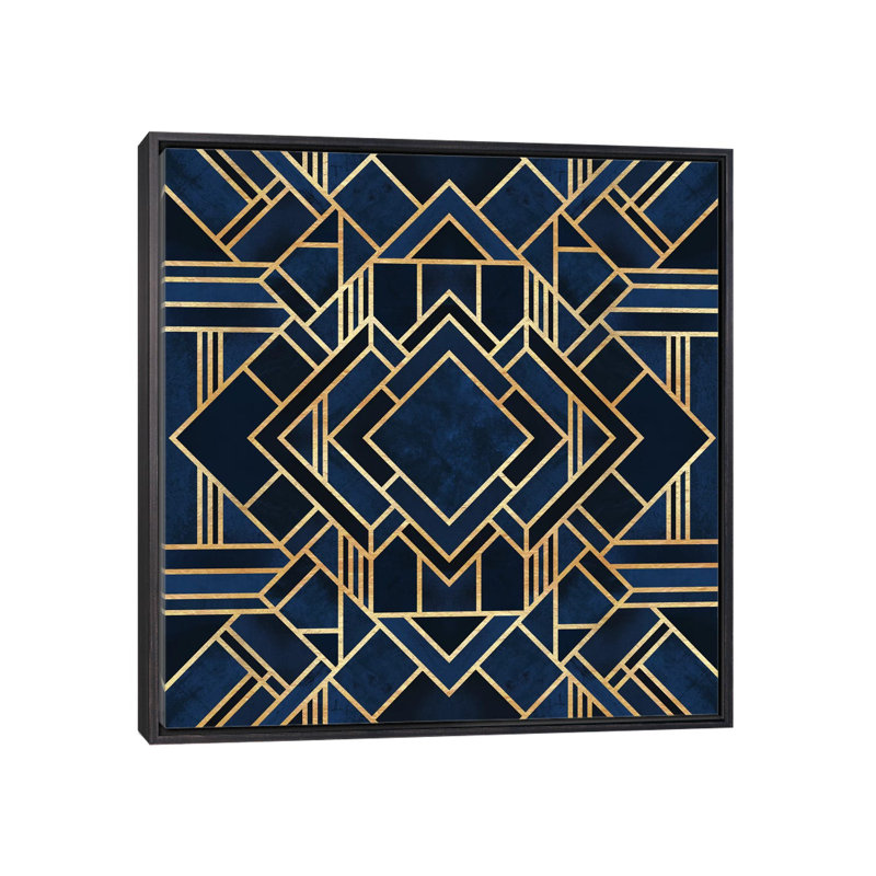Art déco III par Elisabeth Fredriksson - Impression sur toile tendue sur châssis, H 37 po x l 37 po x P 1,5 po
