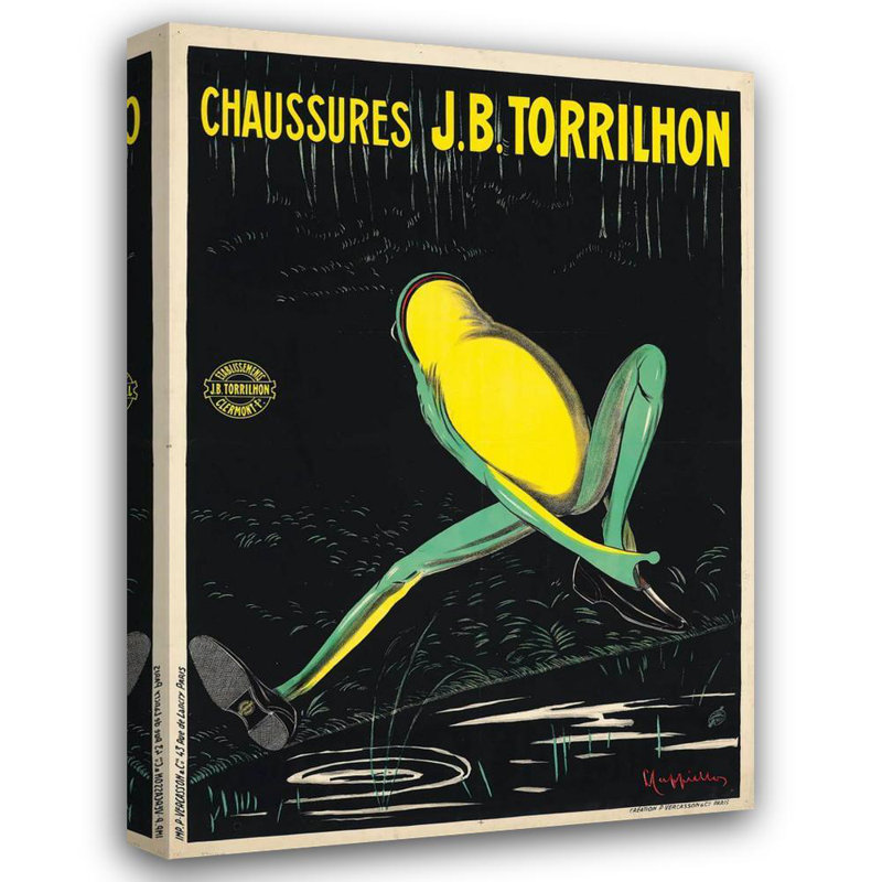 "Chaussures J.B. Torrilhon" par Leonetto Cappiello - Art mural sur toile tendue avec châssis, H 48 po x l 33 po