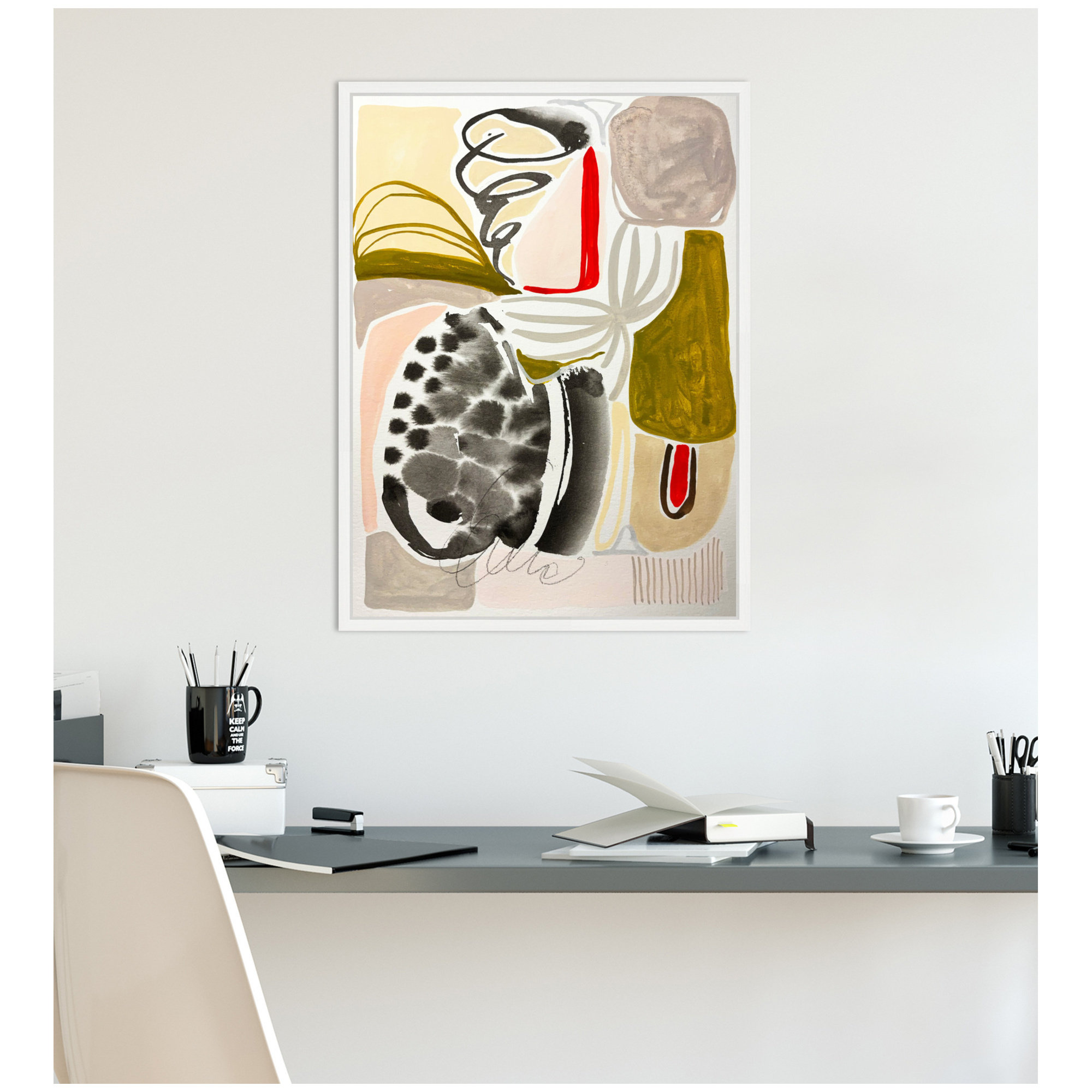 Winston Porter Abstract 02 by Emma Daisy Framed Canvas Wall Art Print ...