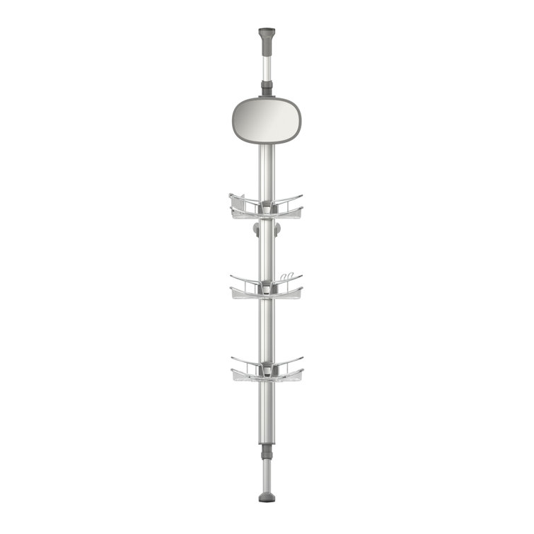 Karmenu Tension Pole Stainless Steel Shower Caddy Rebrilliant Finish: Silver