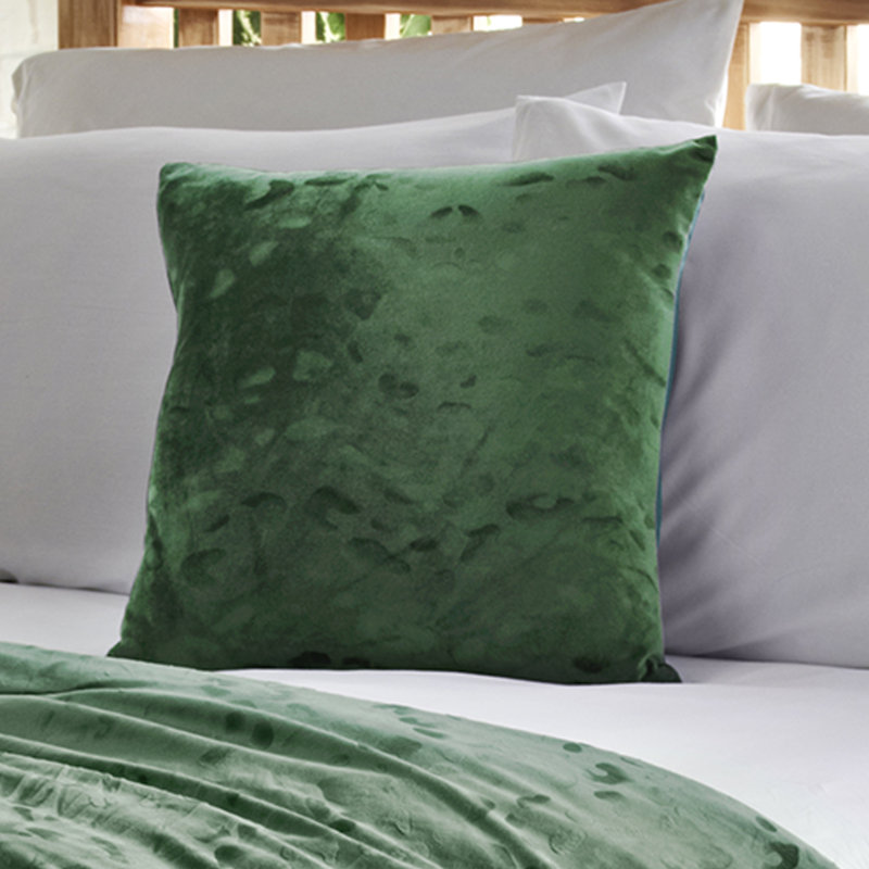 Cosmopolitan Velvet Touch Scatter Cushion, Green