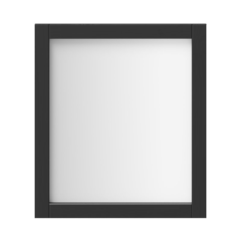 Eberharda Solid Wood Rectangle Mirror, Black