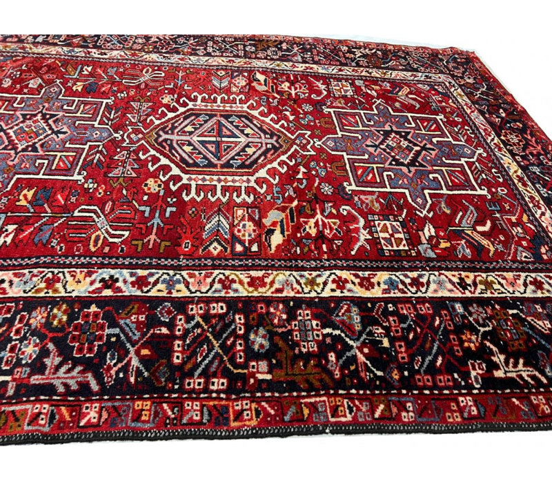 Tapis persan antique Karajeh 5 pi x 6 pi