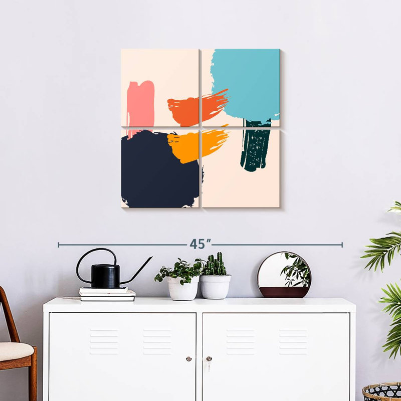 Couleurs abstraites minimalistes, H 26 po x l 26 po