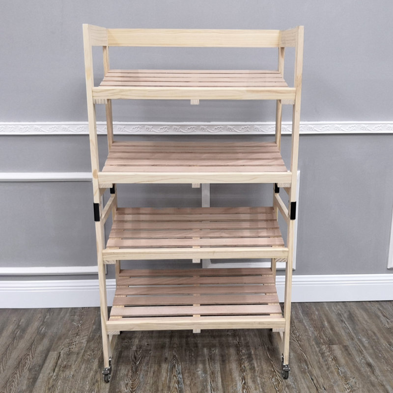 Support à pain à 4 niveaux avec support à pain inclinable en bois