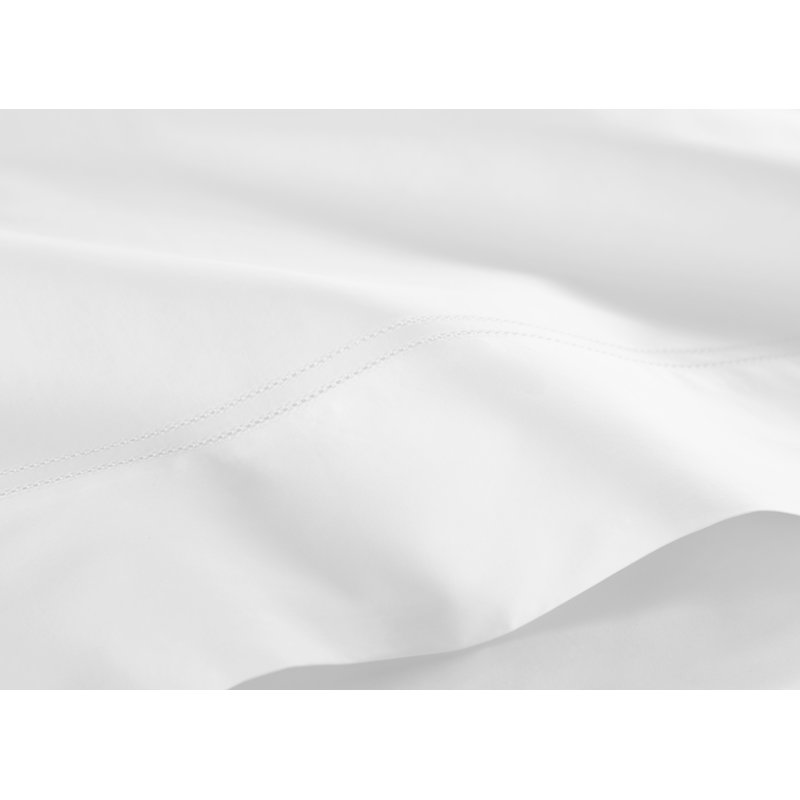 Virtuoso 600 Thread Count Egyptian Certified Cotton Sateen Flat Sheet, Full/Queen Flat Sheet, White