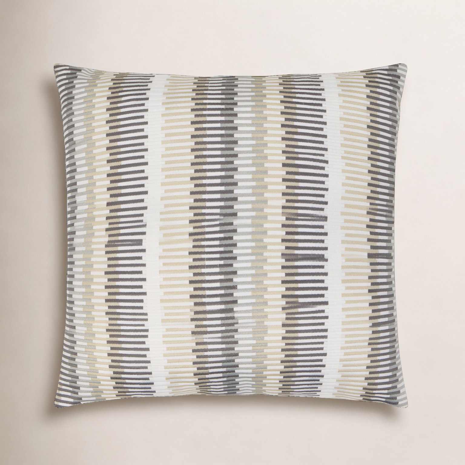Sunfun Stripe Striped Indoor/Outdoor Throw Pillow, Linen