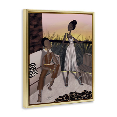 Sunset Sisters Scenic View Floating Frame, design by Sierra Siler