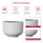 Bol à fleurs en pot 14 po blanc moyen perlé (intérieur amélioré) avec trous de drainage-1352947731-1352947950