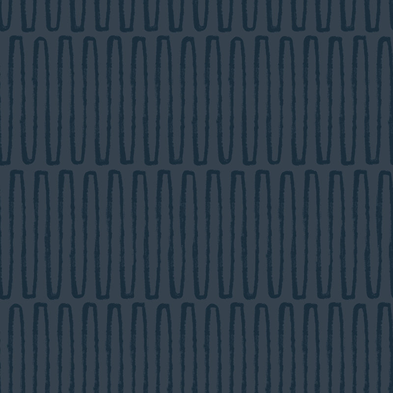 Hannah Geometric Wallpaper Roll, Navy