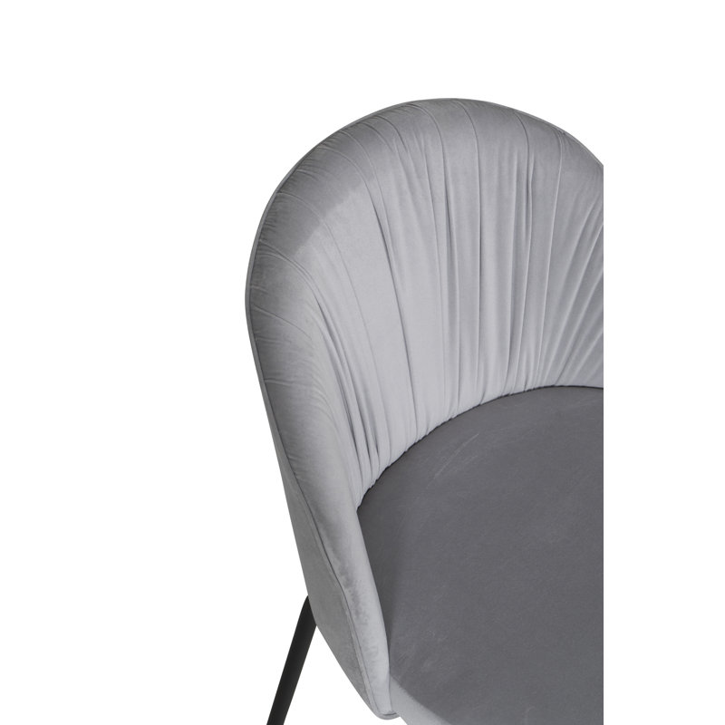 Anjalena 49.5cm H Velvet Upholstered Side Chair, Grey