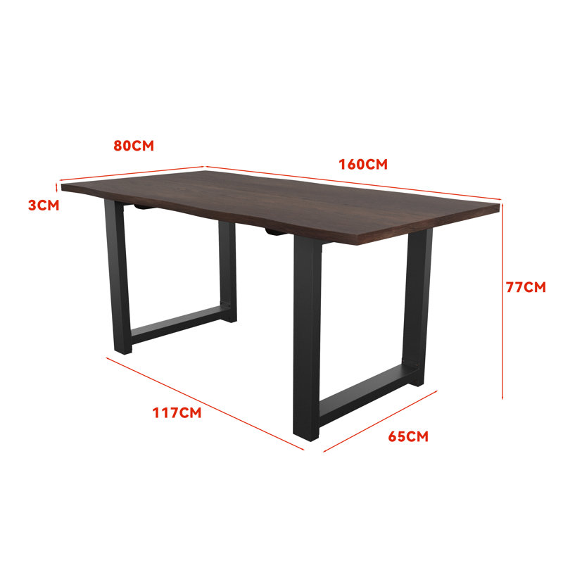 Solid Wood Top Dining Table