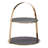 Artesà 2 piece Serveware Set with Glass Serving Cloche and Cake Stand 