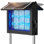 Solar Bug Zapper pour l'extérieur avec double panneau solaire, pour le jardin, le patio, le camping, 2100 pieds carrés