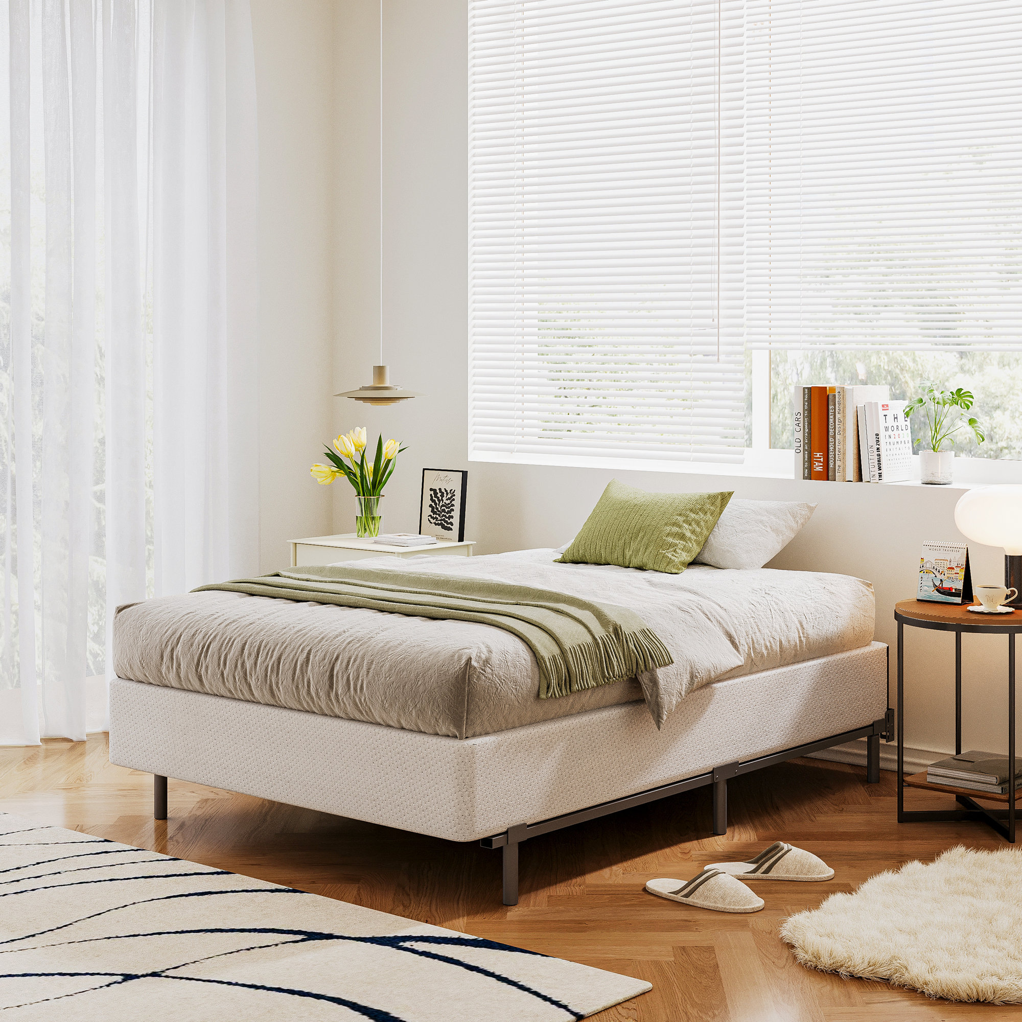 Nazarene 9 Inch Metal Box Spring, Easy Assembly, Extra-long Twin