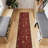 Homeline Non-Slip Rubberback Floral Leaves Indoor Runner Rug, Dark Red-1699440360-1698707239