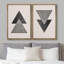 «Geometric Line Mid-Century Spiral Triangle Polygon Variety Abstract Shapes Modern Minimalist on Canvas», reproduction de 2 pièces-92285512-92285513