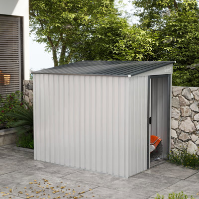 Bronwynn Galvanised Steel Pent Storage Shed