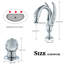 Robinet de lavabo de salle de bain chromé à 3 trous avec robinet de lavabo chromé Swan