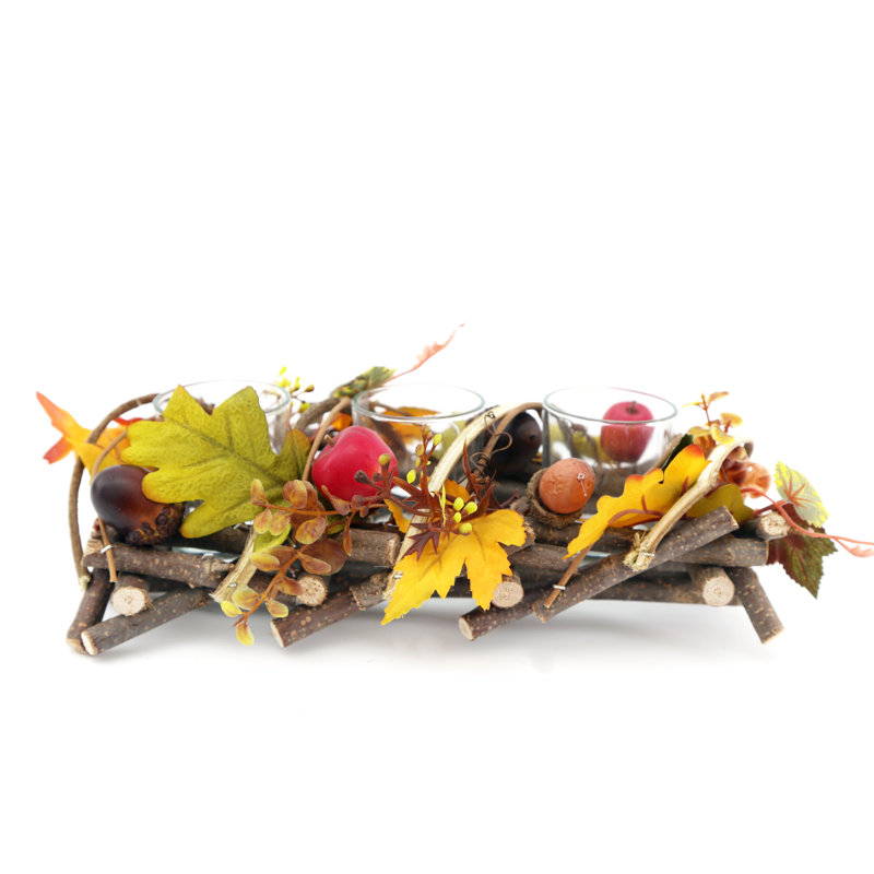 Wood Tabletop Tealight Holder