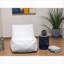 Fauteuil à billes 1 place 3 pi, utilisation à l'intérieur dans le salon et la chambre à coucher, tissu résistant à l'eau, finition blanche