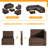 Heledd 5 - Person Patio Conversation Set with Cushions-1387855538