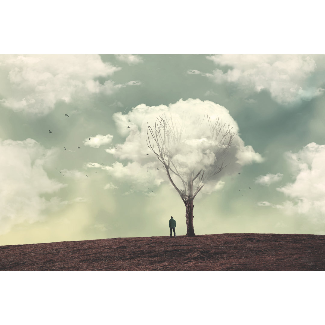 Clouds over the Tree by Francescoch - Wrapped Canvas Graphic Art