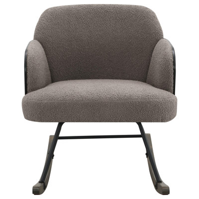 Muthu Boucle Upholstered Mid Back Rocking Chair by Latitude Run