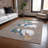 Machine Washable Indoor/Outdoor Christmas Snowman Xhevrie Taupe Rug-164582127