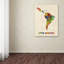 « south america aquarelle map », reproduction d’impression sur toile-1320352297