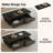 Modern Coffee Table With LED Lighting, Movable Tray, Glass Display & Storage Drawers