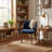 20.1" Extra Wide Upholstered Dining Chair, Side Chair with High Wingback, Armless Vanity Chair With Solid Wood Legs For Dining Living Room Vanity Office, Blue, Set of 4-68710386-68710384