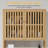 Bamboo Over The Toilet Bathroom Storage Cabinet With Slatted Doors, Adjustable Shelf & Open Shelf