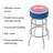 Swivel Upholstered Counter Stool with Metal Frame-7558929
