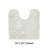 Granada 100% Cotton Tufted Contour Bath Rug, Soft, Absorbent & Non-Slip, Machine Washable Luxury Solid U-Shaped Toilet Rug for Bathroom, Fits Around Toilet Base, 20" x 20", Ivory-107336110
