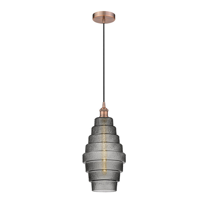1 - Light Geometric Pendant, Antique Copper