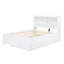 Lit plat avec tiroirs et prises USB