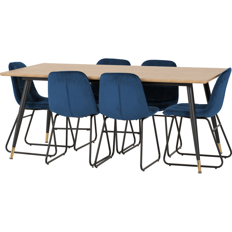 Aarsh 6 - Person Dining Set, Blue