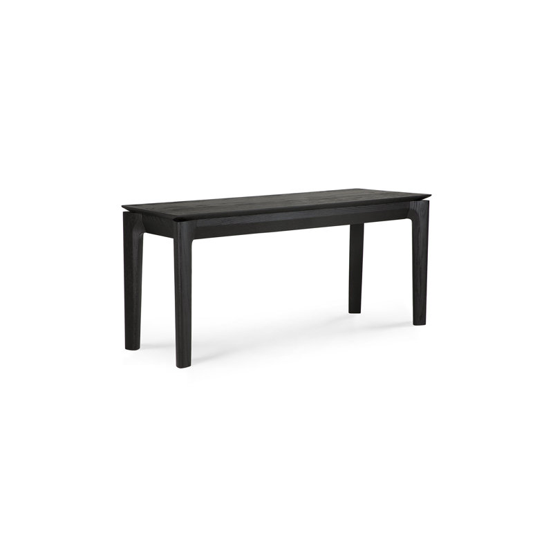 Bok Solid Wood Dining Bench, 18.1" H x 50" W x 13.8" D, Black
