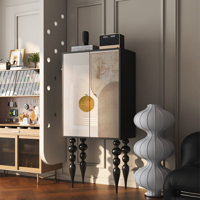 French light luxury home tall feet decor cabinet