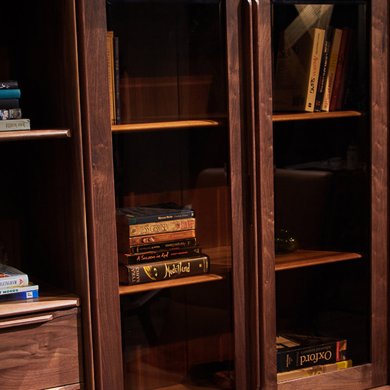 Bibliothèque en bois massif de style chinois