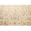 Tapis beige / bleu en laine noué à la main de conception unique 7 pi 10 po x 9 pi 11 po New Age